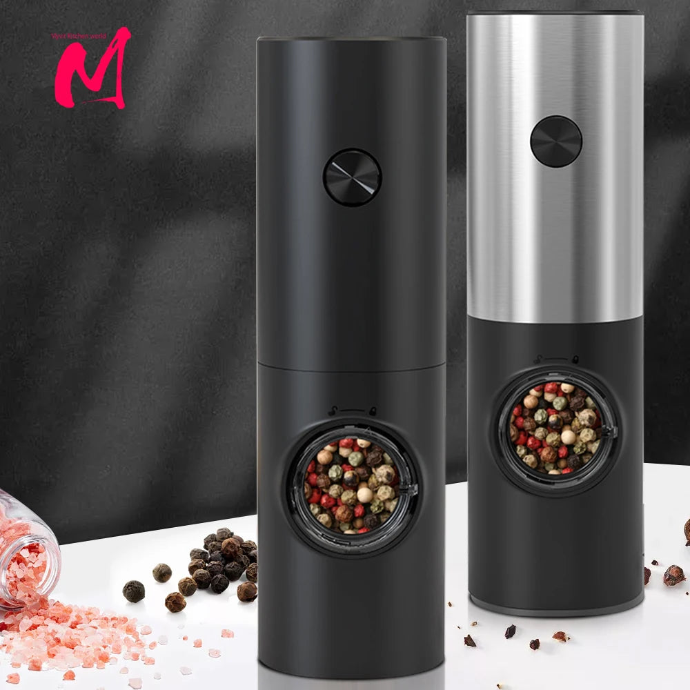 One-Hand Electric Salt & Pepper Grinder for Everyday Cooking