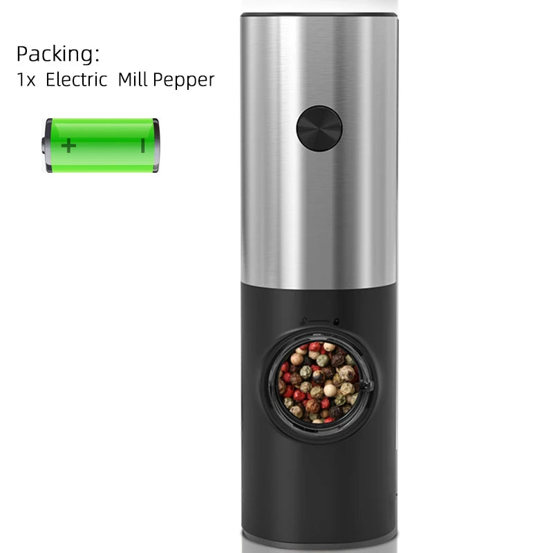 One-Hand Electric Salt & Pepper Grinder for Everyday Cooking